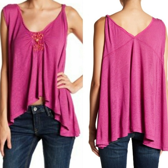 Free People Tops - NWT Free People New Vibes Linen Tank Top